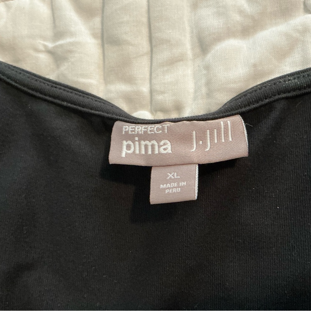 J. Jill Perfect Pima Black Top